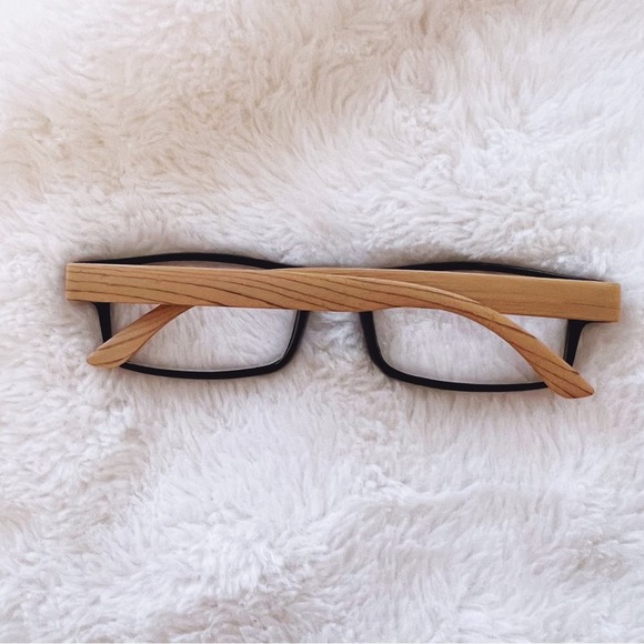 Rory Black & Dark Wood Rectangular Readers - Picture 7 of 10